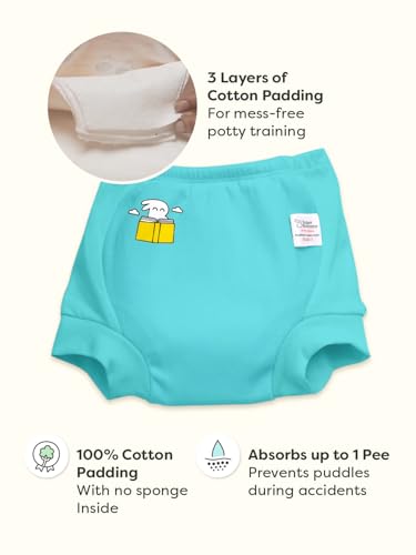 Image of superbottoms Padded Underwear for Babies & Toddlers, 3 Layers of Premium Cotton & DryFeel Layer, Ideal for Diaper-Free Time & Mess-Free Potty Training Pants, Pack of 6