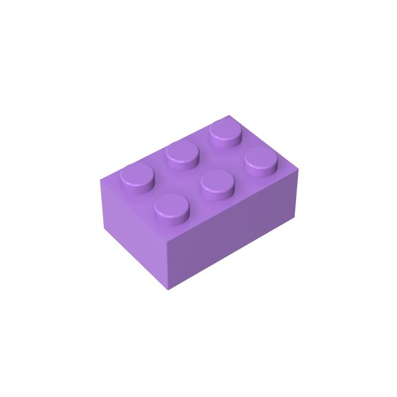 Gobricks 3002 Basic Bricks Brick 2x3 50 Pieces GDS-541 Compatible with Lego Building Blocks Color:Medium Lavender โ image 1