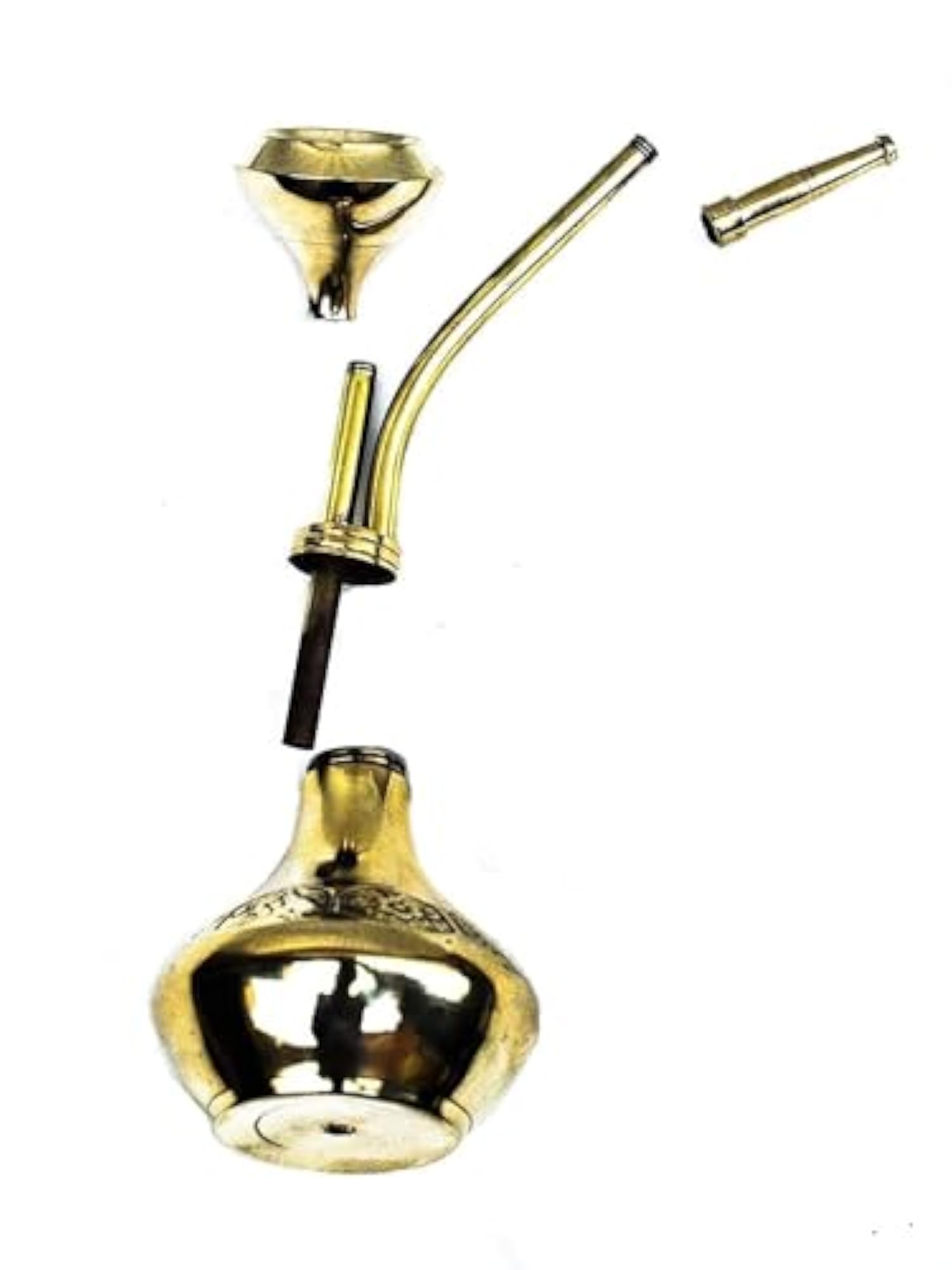Pure Brass Hand Hookah Showpiece Metal Hookah