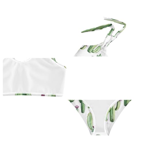 Wusikd Cactus Girls Swimsuits Two Piece White Swimwear Bikini Set for for Girls Size 3T4