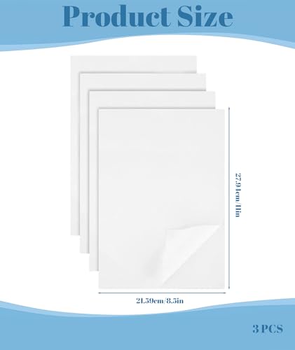 Image of Manthan 3 Pcs Embroidery Stickers for Stitching, Water Soluble Paper for Embroidery, Design Stickers Paper for Machine Embroidery, Hand Made for Delicate Fabrics