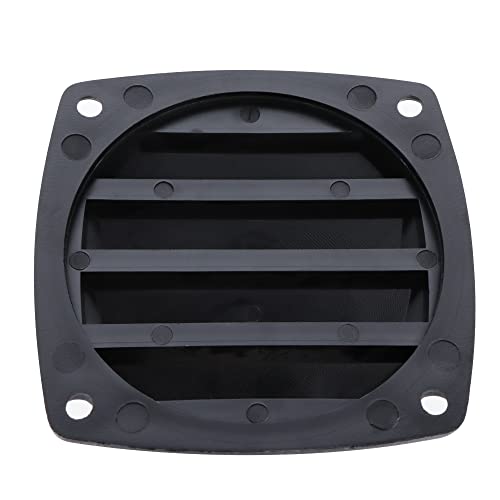 Vturboway 2 Pcs Louvered Flush Plastic Thru Vent, Marine Boat Vent, 2-3/4", Black, Free Installation Screws #TOP4