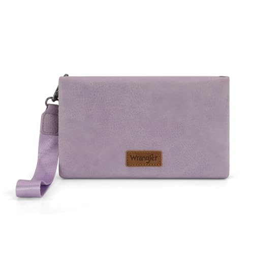 Image of Wrangler Purple Wallets for Women Crossbody Wallet Purse Spring Bag RFID Blocking Bifold Large Clutch Credit Card Holder Purse