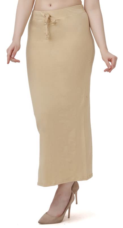 Image of Lycra Blend Cotton Saree Shapewear Petticoat for Women and Girls, Skirts Shapewear Dress for Saree