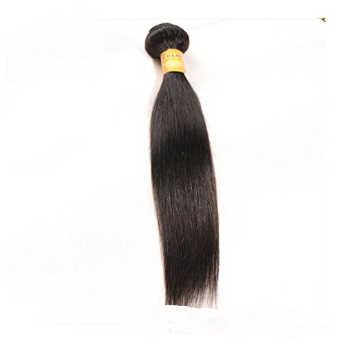 Urhairsolutions Brazilian Virgin Hair Straight Human Hair Weave 1 Bundle of 10 Inch Natural Black Color (12 brazilian stra)