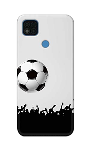 Image of Printed Hard Back Cover Case for Mi Poco C31 Back Cover (Football Icon) -1302