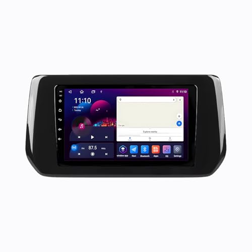 9' 2 DIN Coche Pantalla Táctil Android 13 Estéreo para automóvi con Navegación GPS WiFi Mandos Volante Cámara Trasera para Suzuki Swift 6 2023 Coche Bluetooth Pantalla(S800 8+256G)