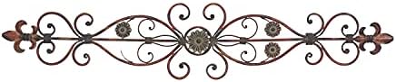 Deco 79 Metal Scroll Wall Decor, 54" x 2" x 11", Brown