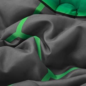 NTBED Game Console Comforter Set for Boys Girls Kids Geometric Lightweight Microfiber Bedding Sets (Green, Full) - Image 5