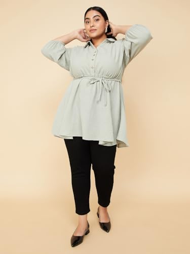 Image of Max Plus Size Women Solid Tunic