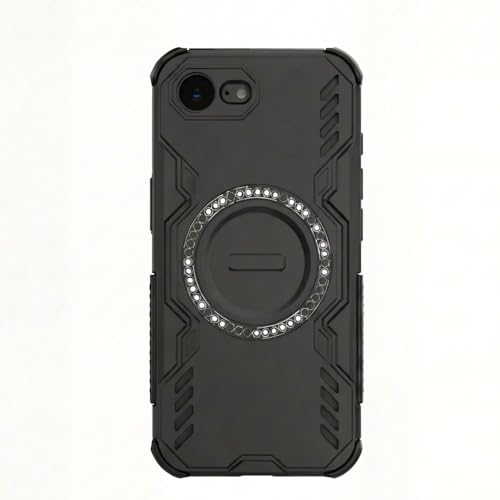Image of ShieldTech Back Cover Case for Apple iPhone 16e | 360 Protection Mobile Phone Case Mag-Safe | Camera Protection | iPhone 16 e Cover | i Phone 16e - Black TPU+PC