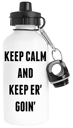 Migliore qualità Keep Calm And Keep Er Goin Pro Gamer Bottiglia d\'acqua Acciaio Inossidabile Viaggiatore Bianca Water Bottle Stainless Steel Traveller White