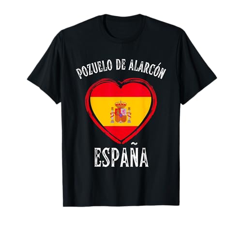 España Flag Heart Pozuelo De Alarcon City Camiseta