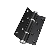 Bisagra de puerta de cierre suave, automática, posicionamiento de 90°, cierrapuertas hidráulico, 5 pulgadas, herrajes ajustables, 2 piezas(No Groove-Gray)