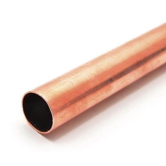 1/2 Inch Type L Copper Pipe, Rigid Plumbing Tube for Water, HVAC and Refrigeration, ASTM B88 Certified, Sweat-Solder Compatible (0.5, 1/2" (0.625" OD / 0.545" ID), Inches, 18.0, Inches)