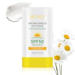 Sun Stick Spf 50+, Solid State Sunscreen Stick, 20G Double Shield Sun Stick | Moisturising Suncream, Long-Lasting & Water-Resistant Sunblock Stick, Sun Block Sticks For Face, Spf Stick,Sunstick 0.7 oz