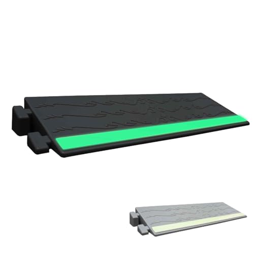 Rampas de umbral para puertas, rampa de plástico para silla de ruedas, tiras reflectantes ligeras y portátiles, se pueden cortar a voluntad, patrón antideslizante para acera, silla de ruedas y