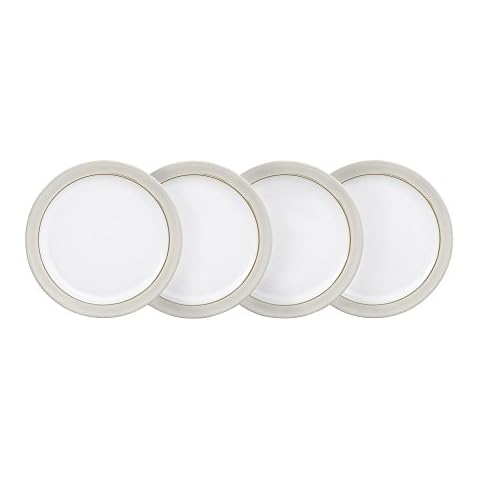 Denby Natural Canvas Plate Set, Cream, Medium, Set of 4 Cover