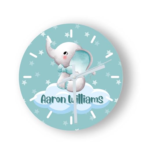 Cadeau de naissance idéal avec l'horloge analogique en verre