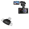 BoxWave Smart Gadget Compatible with WeBeqer Car Dash Cam – AllReader SD Card Reader, microSD Card Reader SD Compact USB – Jet Black