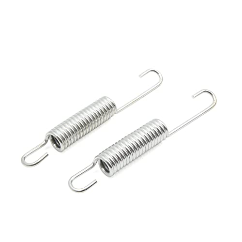 sourcing map 2Pcs Muelles para Caballete Lateral Plateado para Moto Gn125