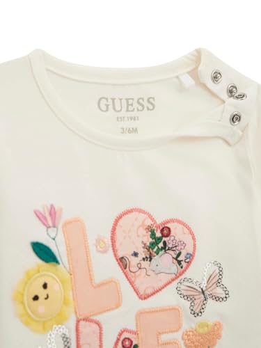 GUESS baby-girls Long Sleeve T-shirt and Knit Denim Pant3