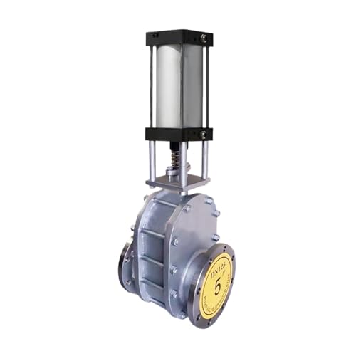 PN10 3-inch Pneumatic Ceramic Gate Valve WCB SS304 Cylinder Pneumatic Double Disc Parallel Flange Gate Valve