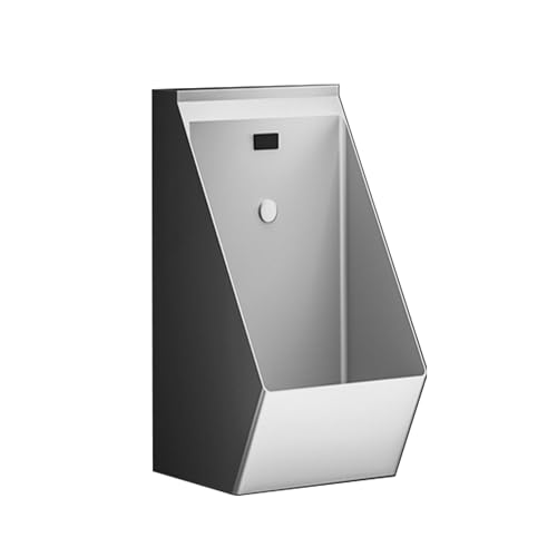 Wall Mounted Sensor Urinal,304 Stainless Steel Urinals,ntelligent Sensor Flush Male Urinal,Induction Flush Urinal,Urinals for Men Bathroom,Automatic Sensor Urinal Toilet,Silver