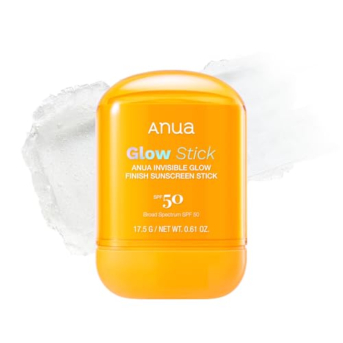 Image of Anua Invisible Glow Sun Stick, SPF 50, Broad Spectrum UV Protection, Lightweight Sheer Finish for All Skin Types, No White Cast, Easy Reapplication, Korean Skincare, 0.61 oz