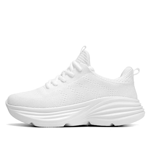 Image of WJA Men's Non Slip Walking Shoes Lightweight Breathable Casual Running Shoes Fashion Sneakers Mesh Workout Sports Shoes