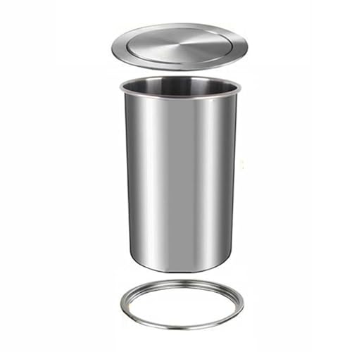 Poubelle en acier inoxydable intégrée 9L au design minimaliste pour cuisine