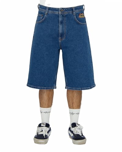 Shorts Washed Blue 25 Homeboy x-tra Monster Retro jean large été urbain