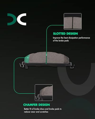 Image of SCITOO D1399 D1400 Front Metal Rear Semi-Metal Brake Pad Sets | 2009-2010 For Dodge For Ram 2500,2009-2010 For Ram 3500,2012 For Ram For 1500,2011-2018 For 2500,2011-2018 For 3500