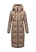 MARIKOO Damen Wintermantel (XS-5XL) - gesteppt, abnehmbare Kapuze, winddicht - N102 - TaupeGrey Größe M - Gr.M
