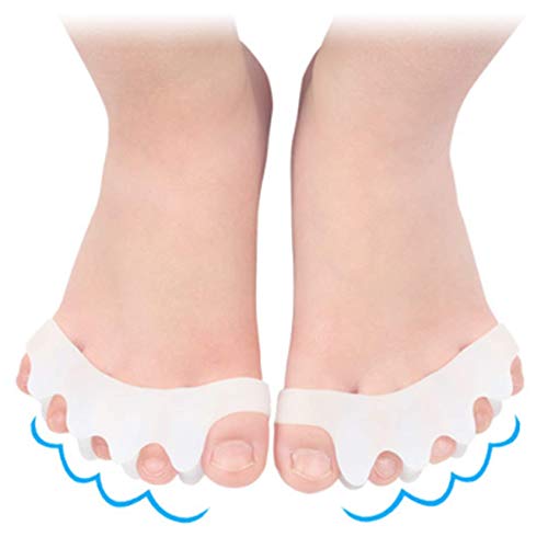 YRDZ Ortesis de pie grande y pulgar valgo para bebés y niños, para bebés y niños con dedos superpuestos, separador de dedos para día y noche, 2 pares