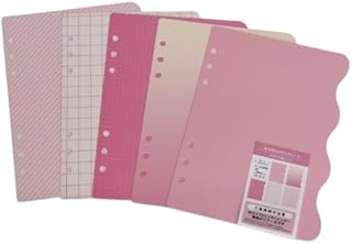 貼ってはがせるシール用台紙5柄セット A5 カスタムノート リフィル シール台紙 1個 (ピンク)