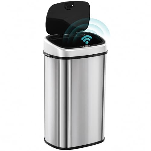 HOMCOM 58L Motion Sensor Bin, Automatic Touchless Rubbish Bin wit...
