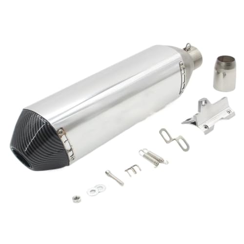 Silencieux moto avec DB Killer réglable entrée 51mm pour réduire le bruit