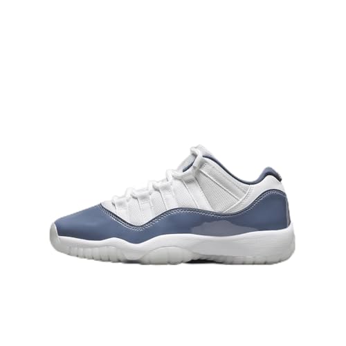 Air Jordan 11 Retro Low Diffused Blue Big Kids' Shoes (FV5121-104, White/Diffused Blue/Football Grey)