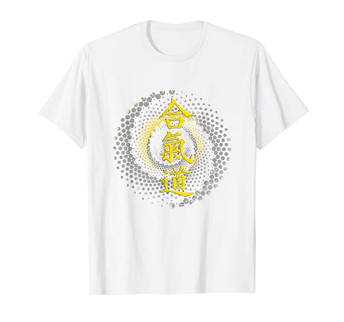 Kanji d'or de l'Aïkido, énergie spirale de l'Aïkido T-Shirt