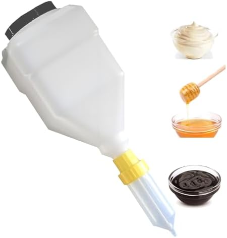 Refillable Sauce Dispenser - Leak Proof Squeeze Bottle for Busy Kitchens, Food Trucks & Restaurants - Durable Plastic, 10-5.5L, Perfect for Sauces & Condiments