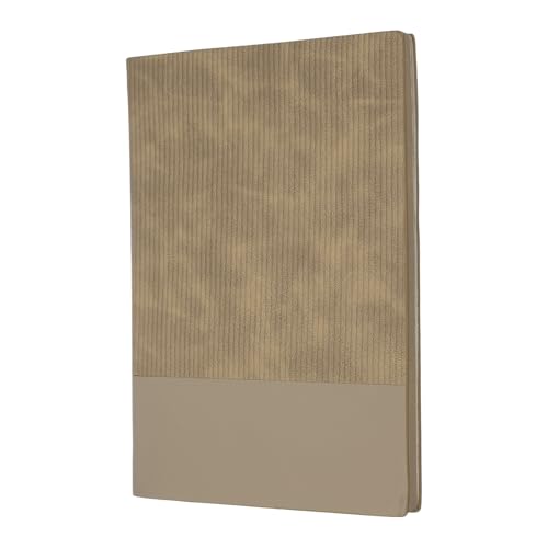 Carnet de notes ligné d'exception PATIKIL en cuir beige rigide au format A5