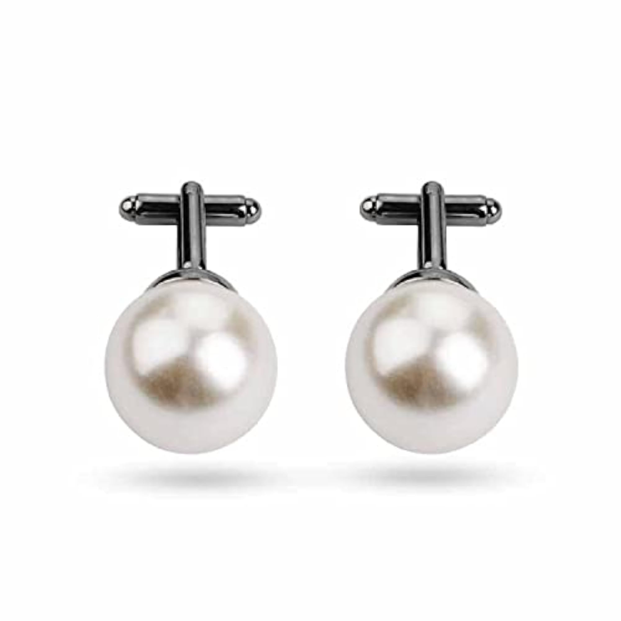 Creative Pearl Cufflinks Set for Men, Elegant Wedding Accessory