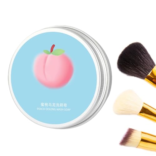 Jabón para brochas de maquillaje, 40 g, esponja de lavado, champú para brochas de maquillaje, jabones de lavado para licuadora, líquido de limpieza para viajes, hogar, salón, tocador, rutina cosmética
