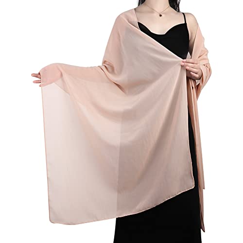 Ladiery Plus Size Chiffon Shawls and Wraps for Evening Party, Women Lightweight Bridal Wedding Shawl Soft Sheer Scarf4