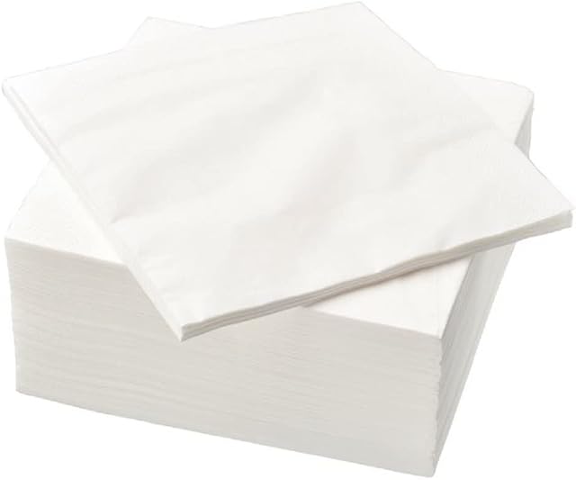 Ikea FANTASTISK - Paper Napkin, White / 100 Pack - 40x40 cm,IKE-500.357.52