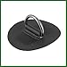 Motoforti 6pcs 6cm Black D Ring Patch PVC Stainless Steel Round Shape D Ring Pad for Surfboard Inflatable Boat Kayak Canoe Deck Long-Lasting