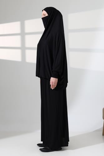 Image of Muslim Dresses for Women, Two-Piece Long Sleeve Islamic Prayer Dress, Hijab