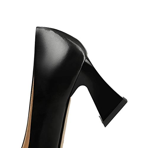 TinaCus Genuine Leather Women's Handmade Clear Pointed Toe Mid Spool Heel Slip On Elegant Office Pumps3