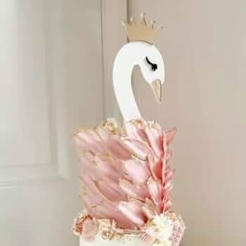 Sursurprise Cigno decorazioni per feste di compleanno, 12 pezzi, cigno a tema cigno